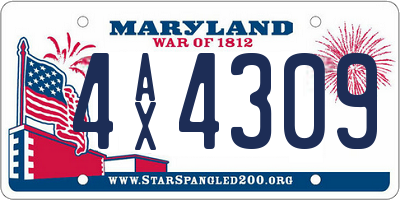 MD license plate 4AX4309