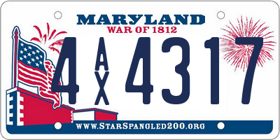 MD license plate 4AX4317