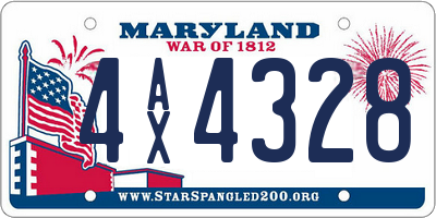 MD license plate 4AX4328