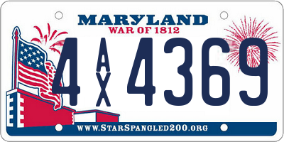 MD license plate 4AX4369