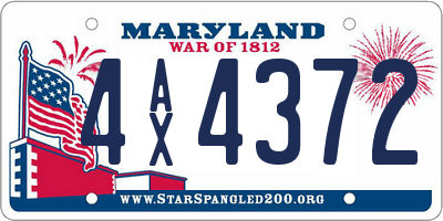 MD license plate 4AX4372