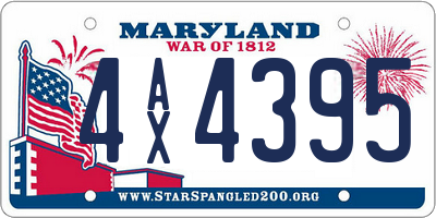 MD license plate 4AX4395
