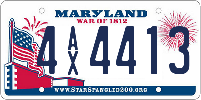 MD license plate 4AX4413