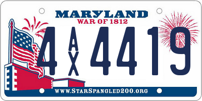 MD license plate 4AX4419