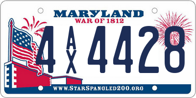MD license plate 4AX4428