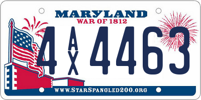 MD license plate 4AX4463