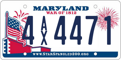 MD license plate 4AX4471