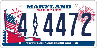 MD license plate 4AX4472