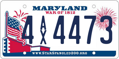 MD license plate 4AX4473