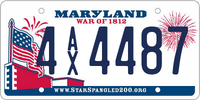 MD license plate 4AX4487