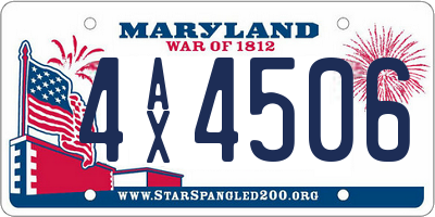 MD license plate 4AX4506