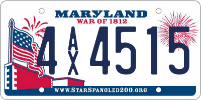MD license plate 4AX4515