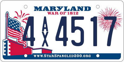 MD license plate 4AX4517