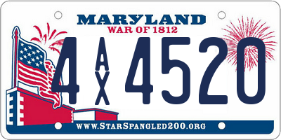 MD license plate 4AX4520