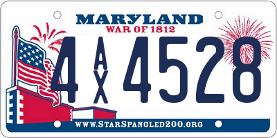 MD license plate 4AX4528