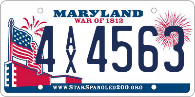 MD license plate 4AX4563