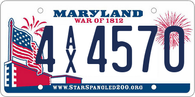 MD license plate 4AX4570