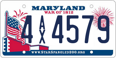 MD license plate 4AX4579