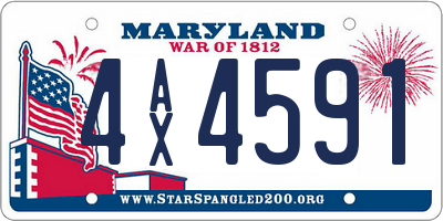MD license plate 4AX4591