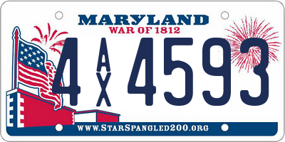 MD license plate 4AX4593