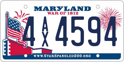 MD license plate 4AX4594