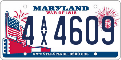 MD license plate 4AX4609