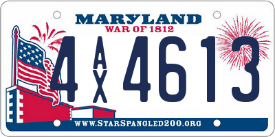 MD license plate 4AX4613