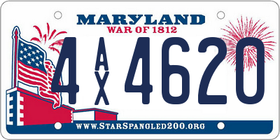 MD license plate 4AX4620
