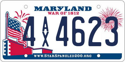 MD license plate 4AX4623
