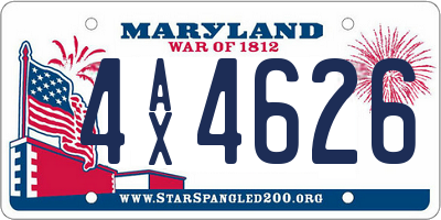 MD license plate 4AX4626