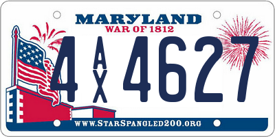 MD license plate 4AX4627