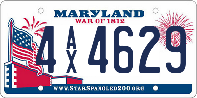 MD license plate 4AX4629