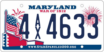 MD license plate 4AX4633