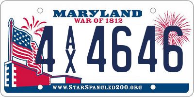 MD license plate 4AX4646