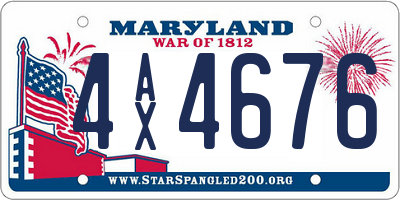MD license plate 4AX4676