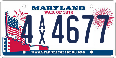 MD license plate 4AX4677
