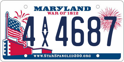 MD license plate 4AX4687