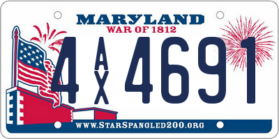 MD license plate 4AX4691