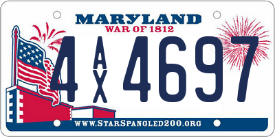 MD license plate 4AX4697