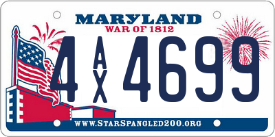 MD license plate 4AX4699