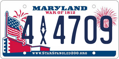 MD license plate 4AX4709