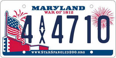 MD license plate 4AX4710