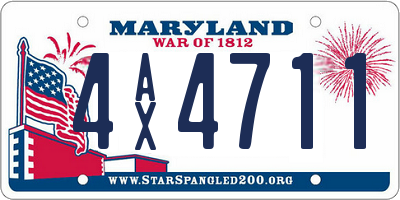 MD license plate 4AX4711