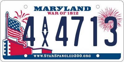 MD license plate 4AX4713