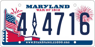MD license plate 4AX4716