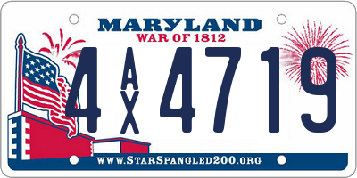 MD license plate 4AX4719