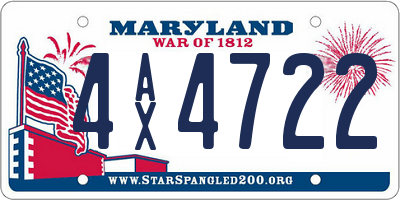 MD license plate 4AX4722