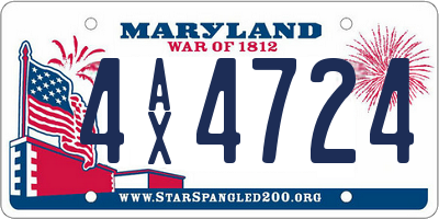 MD license plate 4AX4724