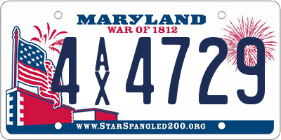 MD license plate 4AX4729