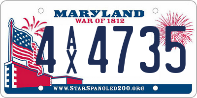 MD license plate 4AX4735